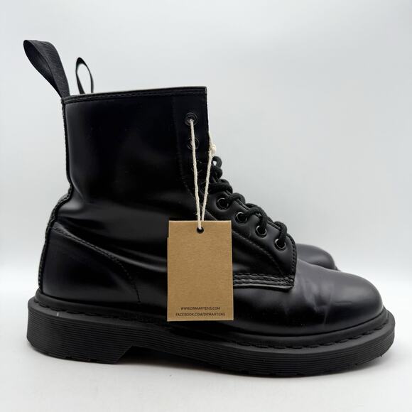 Dr. Martens Womens 1460 Mono Lace Up Boots US 10 EU 42 Black Smooth Leather NIB - Picture 4 of 14